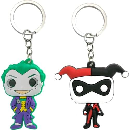 1PCS PVC hot sale key ring classic anime movie figure keychains couple souvenir gift key holder men women keys charm bag trinket