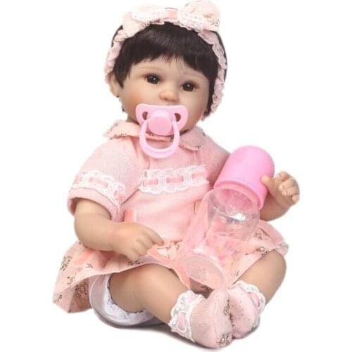 425F Baby Bed Vinyl Made Reborn Girl Eco-friendly Realistic Infant Pleasant Toys