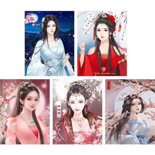 48x63cm Eco-cotton Thread 11CT Stamped Print DIY National Beauty Handmade Cross Stitch Artwork Canvas Embroidery Kit Needlework