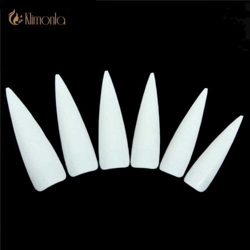 500pcs Natural Long False Fake Nail Tips Half Cover Fake Nails Manicure Salon Faux Ongles Professional Nail Art Tips