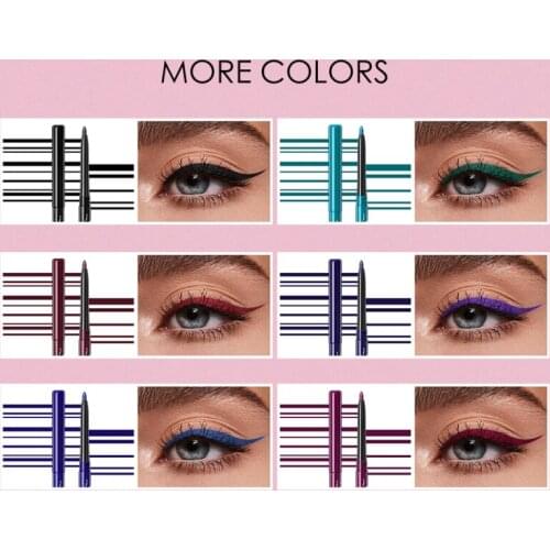6Pcs Natural Quick Drying Eyeliner Long Lasting Waterproof Matte Color Eyeliner Pen Not-blooming Eye Makeup Tool TSLM1