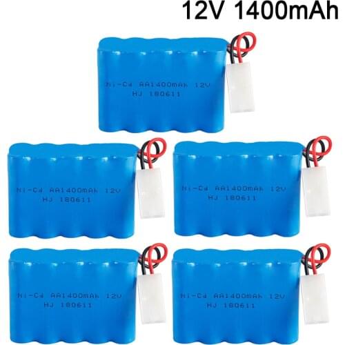 12v 1400mah AA Ni-CD Battery pack for RC toy Car Boat Gun Tank Trucks Trains RC toy model Battery 12v Rechargeable Batteries