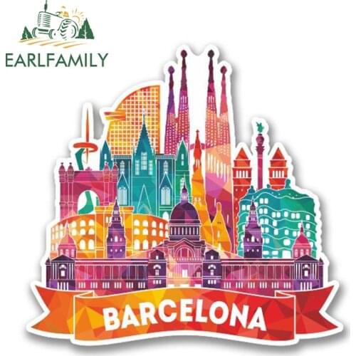EARLFAMILY 13cm x 12cm Car Sticker Catalunya Spain Vinyl Sticker Travel Luggage Tag Vinyl Decal Waterproof Car Styling