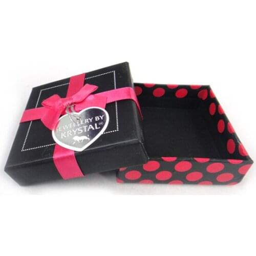 Free shipping New arrival square10*10cm jewelry bracelet bangle or bangle set box fuchsia dot ribbon bowknot,holiday gift box