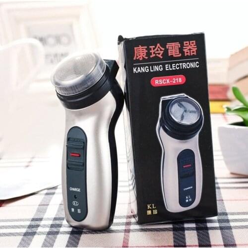 Dual Use Men Shaver Rechargeable Stainless Steel Blade Shaving Machine Razor Rotating Portable Electric Beard Trimmer