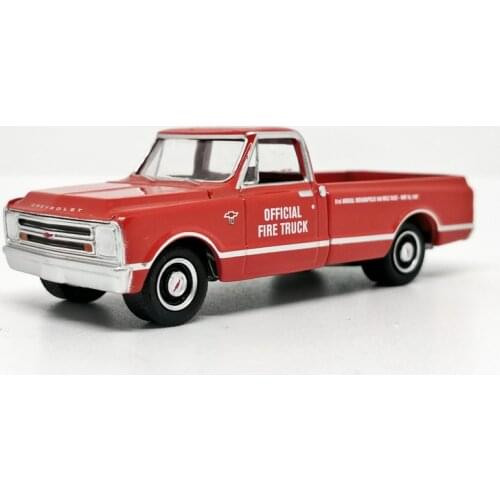 Greenlight 1:64 1967 Chevrolet C-10 Fire Pickup Truck Red Diecast Model Car Loose Porducts