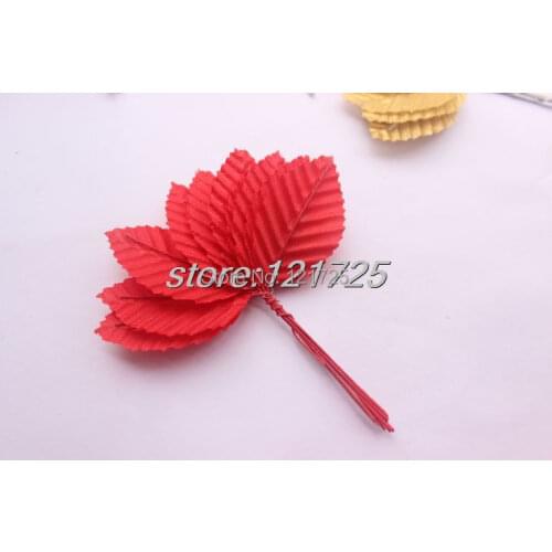 Free shipping artificial Rose leaves gold leaf mosaic of leaves DIY home decoration silk flower leaves 11 colors for selection
