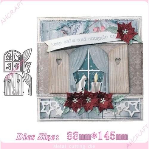 JMCRAFT 2021 Flowers And Beautiful Windows Metal Cutting Dies DIY Scrapbook Handmade Paper Craft Metal Steel Template Dies