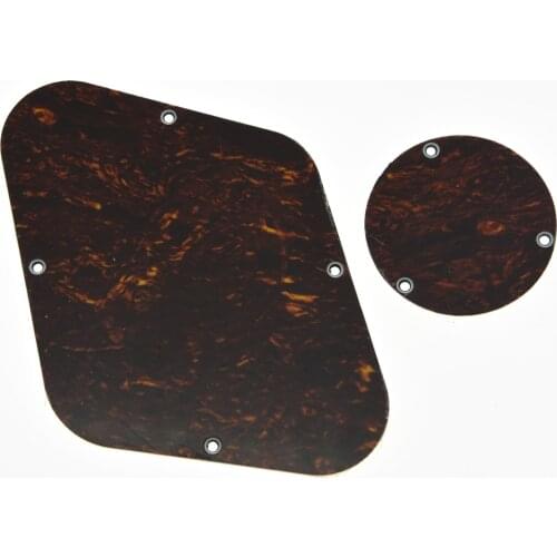 KAISH Red Tortoise LP Rear Control & Switch Plate Cavity Cover For Epi LP
