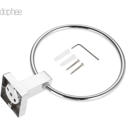 Dophee Bathroom Towel Ring Wall-Mounted Hanger Towel Holder Rack Stainless steel Hanging Accessories Hardware Fixture