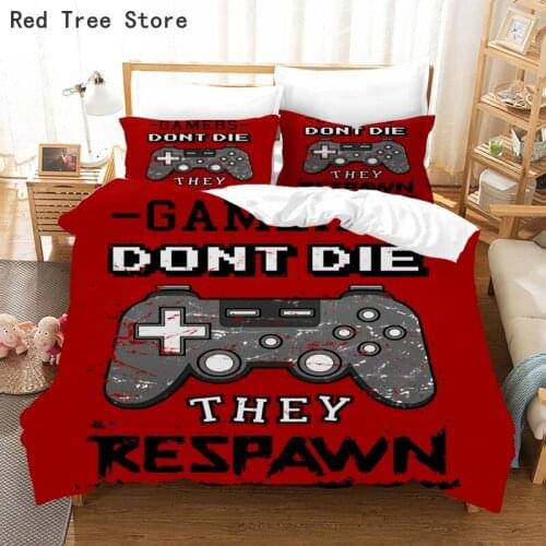 Gamepad 3D Print Bedding Set Kids Boy Adult Game Duvet Cover Twin Full Size 140*210cm Comforter Quilt Cover Pillowcase NO Sheets