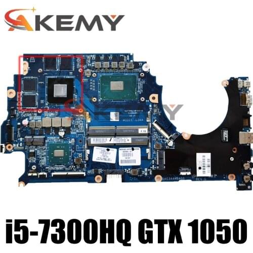For HP OMEN 15-CE Laptop Motherboard With i5-7300HQ CPU GeForce GTX 1050 GPU 929484-601 DAG3AAMBAG0 DDR4 100% Tested Fast Ship