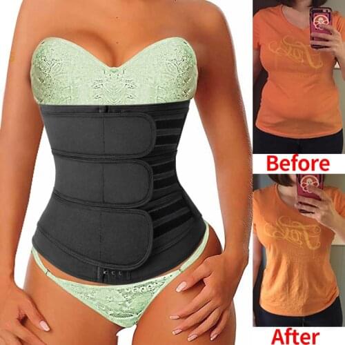 Waist Trainer for Women Neoprene 3 Strap Cincher Corset Trimmer Slimming Belt Body Shaper Workout Sport Girdle Faja Shapewear
