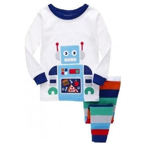 New Listing Pajamas Sets Girls cartoon sleepwear Boys cotton Long Sleeve nightwear Children Pyjamas pattern Fall Pijamas Cheap