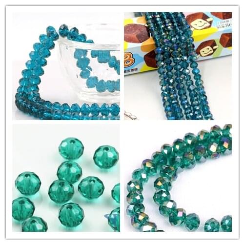 One strand 6mm Crystal Glass Rondelle Faceted Loose Spacer Bead Handmade DIY Jewelry Making pick up colors y1024