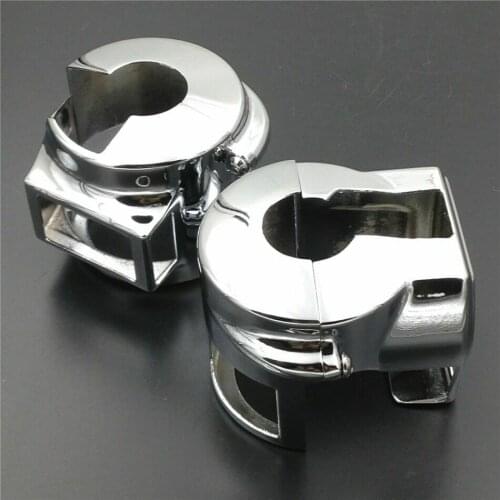 Pair Chrome Motorcycle Switch Housing Cover For Honda VTX 1800 VTX1800F2 F4 VTX1800R