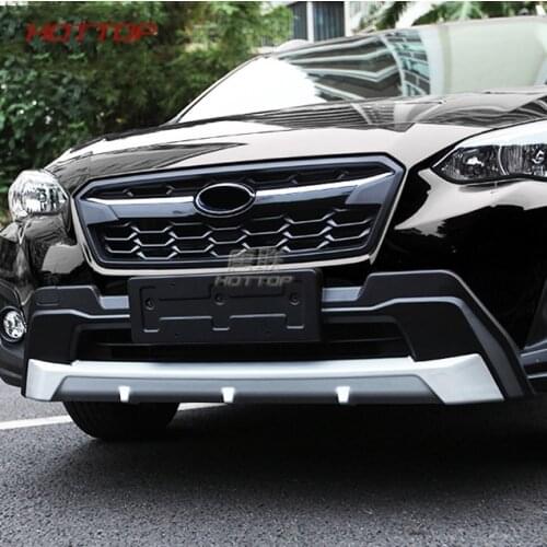 FIT For Subaru XV 2017 2018 Stainless Steel Front & Rear Bumper Skid Protector Guard Plate Cover Trims ABS CHROME