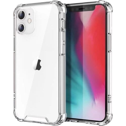 Transparent Shockproof Silicone Phone Case For iPhone 11 Pro Max 12 mini X XR XS 7 8 Plus 6S SE2020 Camera Protection Back Cover