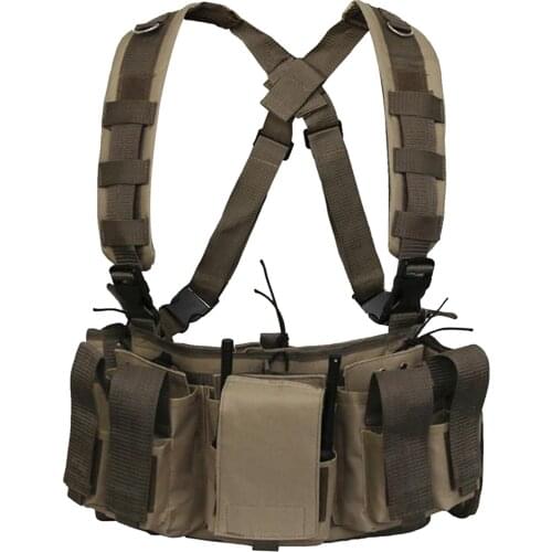 Adjustable Chest Rig Hunting Tactical Vest Molle Pouch Bag
