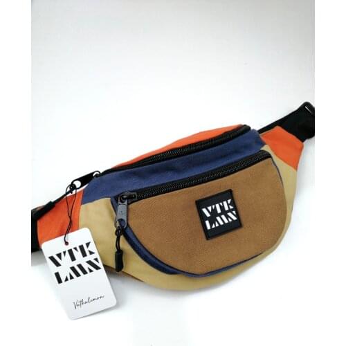 Unisex Waterproof Colorful Shoulder and Waist Bag Brown Blue Orange