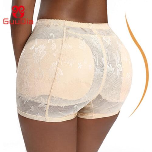 GUUDIA Hip Enhancer Butt Lifter Women Body Shaper Padded Panties Lace Push Up Bodysuit Shapers Tummy Control Panties Shapewear