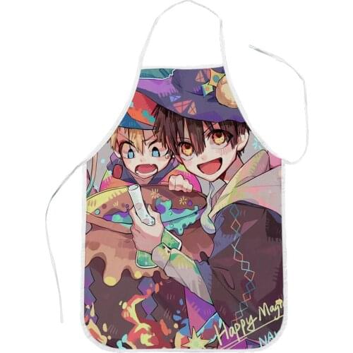 CLOOCL Anime Toilet Bound Hanako kun 3D Printed Kitchen Apron for Woman Bib 55*68cm Home Cooking Baking Cleaning Tool