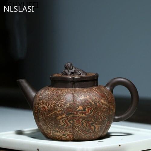 Yixing Retro tea pot purple clay filter teapot beauties kettle Household Handmade tea set Customized gifts Authentic 240ml