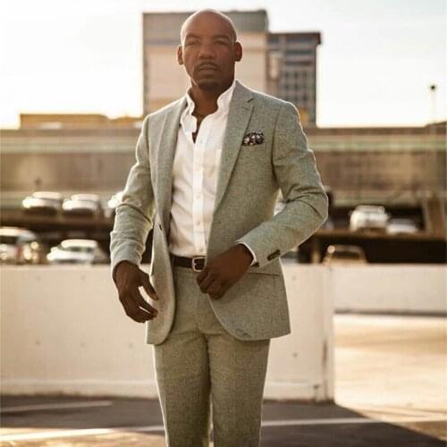 Winter Warm Mens Wool 2 Piece Suit Tweed Thick Slim Fit One Button Groom Men Pants Suits Tailored Fit Peaky Blinders Tuxedos