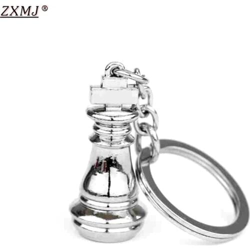 ZXMJ Anime Cartoon Chess Keychain Game of Life Vintage Alloy Metal Pendant Keyrings For Women Men Fashion Car Key chain Trinkets