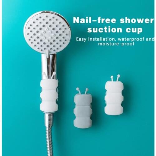 1Pcs Sprinkler Holder Portable Soft Rubber 2Colors No Punch Shower Head Shelf Bathroom Accessories Self Adhesive