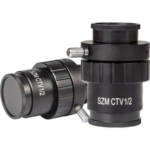 1PC Zoom Stereo Microscope Minifier SZMCTV1/3 1/2 C Mount Adapter Reduce Lens CTV CCD USB Industrial Camera Connector 0.3X 0.5X