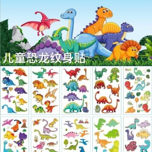10pcs/lot Dinosaur Tyrannosaurus Temporary Tatoo Sticker Waterproof Fake Tattoo Tattoos Hand Foot Tatouage For Kids Children Boy