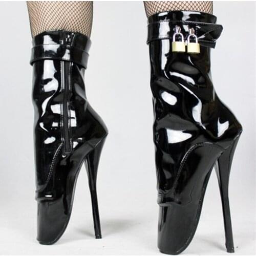 7.09in High Height Sex Ballet Boots Party Boots Stiletto Heel SM Ankle Boots US Size 6-14 No.13265