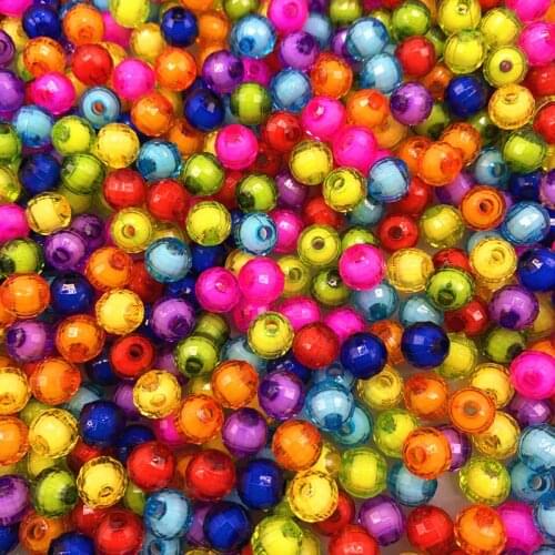 50pcs 8MM Acrylic Crystal Rhinestone Spacer Beads For Jewelry Making DIY Necklace Bracelet Accessories