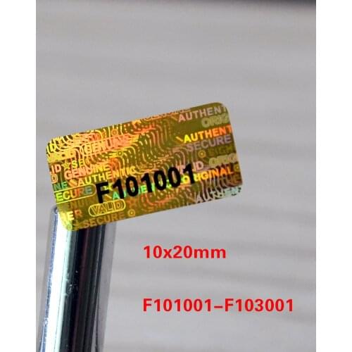 20x10mm Authentic Hologram Stickers Genuine Original Security Valid Holographic Label