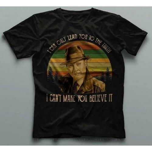 The Blacklist I Can Only Lead You To The Truth T-Shirt Black Cotton Men S-5XL Oversized Tops Tee Shirt