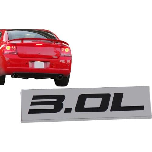 Chrome Black 3.0L 3.0 L for Engine Fender Trunk Lid Emblem Decal Badge Sticker