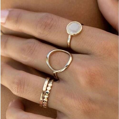 Joolim High End 18K Gold PVD Symple Great Circle Rings for Women Stainless Steel Jewelry Wholesale