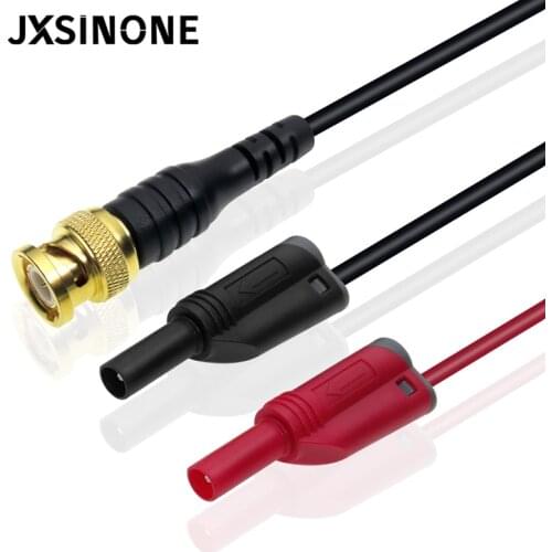 Cleqee P1064 Gold plated Pure Copper BNC Male plug to 4mm Safe Stackable Banana Plugs Test Lead