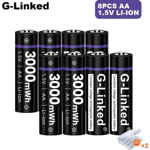 Aa 1.5v li-ion rechargeable battery 1.5v AA lithium battery rechargeable aa 1.5V for flashlight headlamp