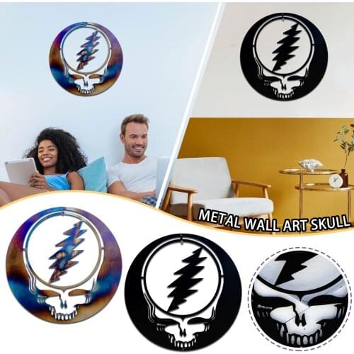 Metal Sign Wall Art Dead Head Steal Your Face Art Retro Wall Art Sign Wall Plaque For Farm Home Office Bedroom Outdoor Decoratio
