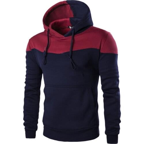 Fashion Hoodies Teenager Sweatshirts Sportswear Patchwork Pullover Sweatshirt Men Casual Top Outwear Hoodies for Men