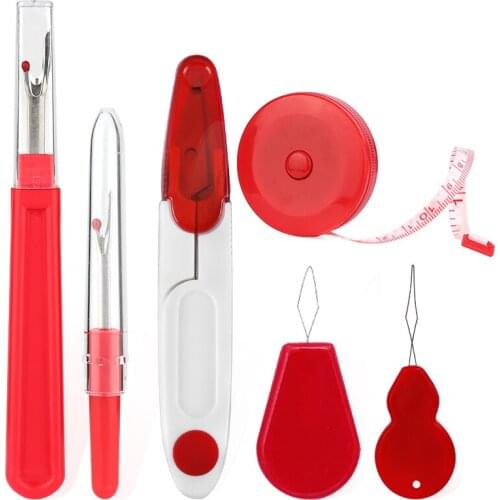 LMDZ Hand Sewing Tool Set Sewing Scissors Plastic Threader Cross Stitch Seam Ripper Thread is Suitable For Sewing Accessories