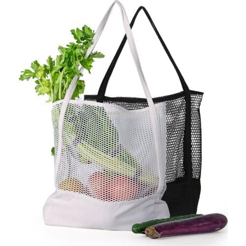 Nylon Mesh Shopping Bag,Reusable Cotton Mesh Grocery Bags,Fruit Vegetable Organizer Shopping Handbag Portable/Reusable/Washable