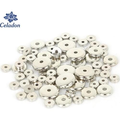 Wholesale Price 5/8/10mm CCB Acrylic Beads KC Gold/Rhodium Loose Spacer Beads for Bracelet & Necklace Jewelry Making 300-1500pcs