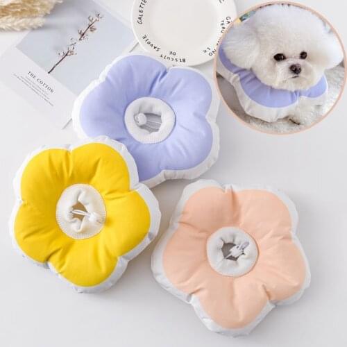 Waterproof Pet Elizabeth Circle Cute Flower Shape Cat Dog Collar Anti-bite Anti-scratch Anti-licking Cat Wound Healing Collars