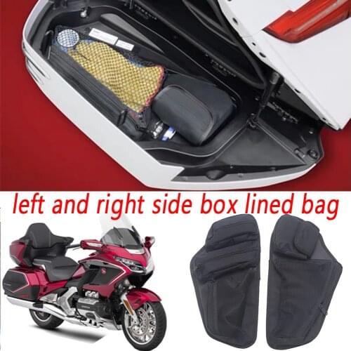 A pair black FOR HONDA GOLD WING GL 1800 GL1800 F6B 2018 2019 2020 2021 NEWER SADDLE BAG LID ORGANIZERS Goldwing F 6 B