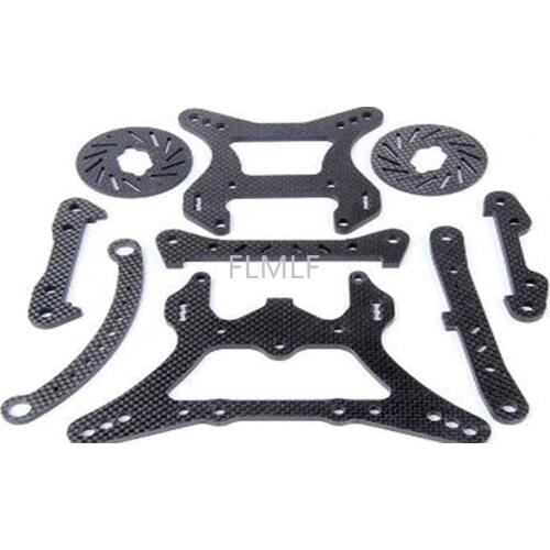 5mm Carbon Fiber Front Rear Lower Suspension&Shock Absorber Bracket&Steering Plate&Disc Brake Fit 1/5 Losi 5ive-t Rovan LT KMx2