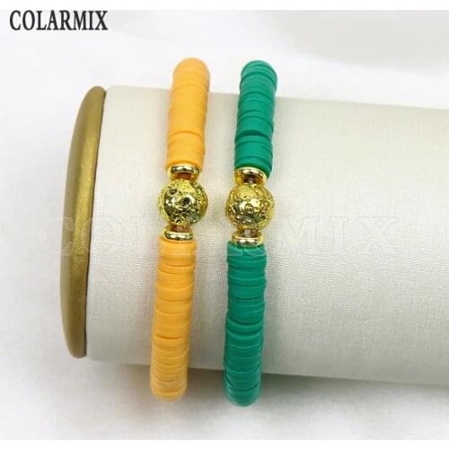 10 Pieces Handmade Coloful beade Bracelet Round Beaded bangle bracelet accessories bracelets for women jewelry 9910