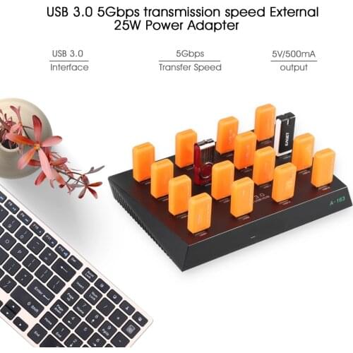 Ladgaogo Cheapest 16 ports USB duplicator for U-Disk/ TF card Reader Mass Testing for USB flash Company or personal USE